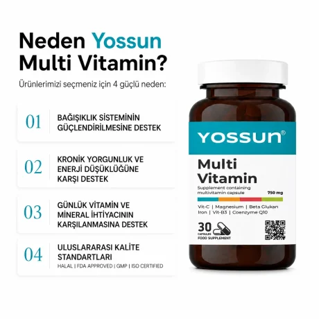 Yossun Multivitamin Multivitamin İçeren Kapsül Takviye Edici Gıda