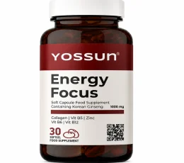 Yossun Energy Focus Kore Ginsengi İçeren Yumuşak Kapsül Takviye Edici Gıda