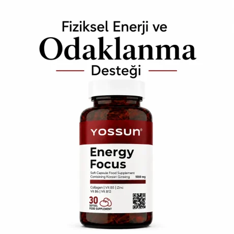 Yossun Energy Focus Kore Ginsengi İçeren Yumuşak Kapsül Takviye Edici Gıda