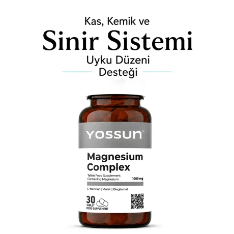 Yossun Magnezyum Complex Magnezyum Complex Tablet Takviye Edici Gıda 1000mg