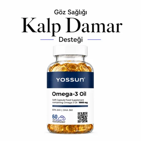 Yossun Omega 3 Premium Oil Omega-3 içeren Yumuşak Kapsül Takviye Edici Gıda