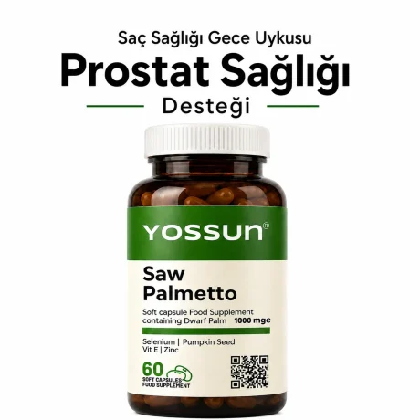 Yossun Saw Palmetto Cüce Palmiye Ekstresi Içeren Takviye Edici Gıda Yossun Saw Palmetto Cüce Palmiye Ekstresi Içeren Takviye Edici Gıda