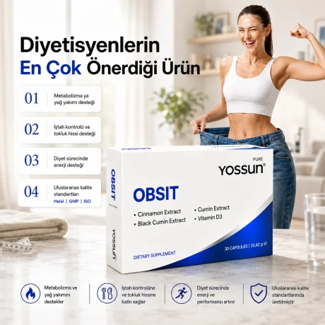 Yossun Prime OBSIT Bitki Ekstreleri İçeren Kapsül Takviye Edici Gıda 60 Kapsül