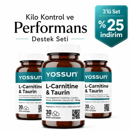 Yossun L-Karnitin & Taurin - 3'lü Avantajlı Set
